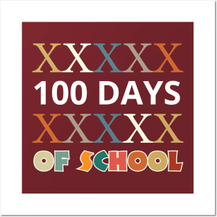 100 Days Smarter 100 Days of School Vintage roman numbers Posters and Art